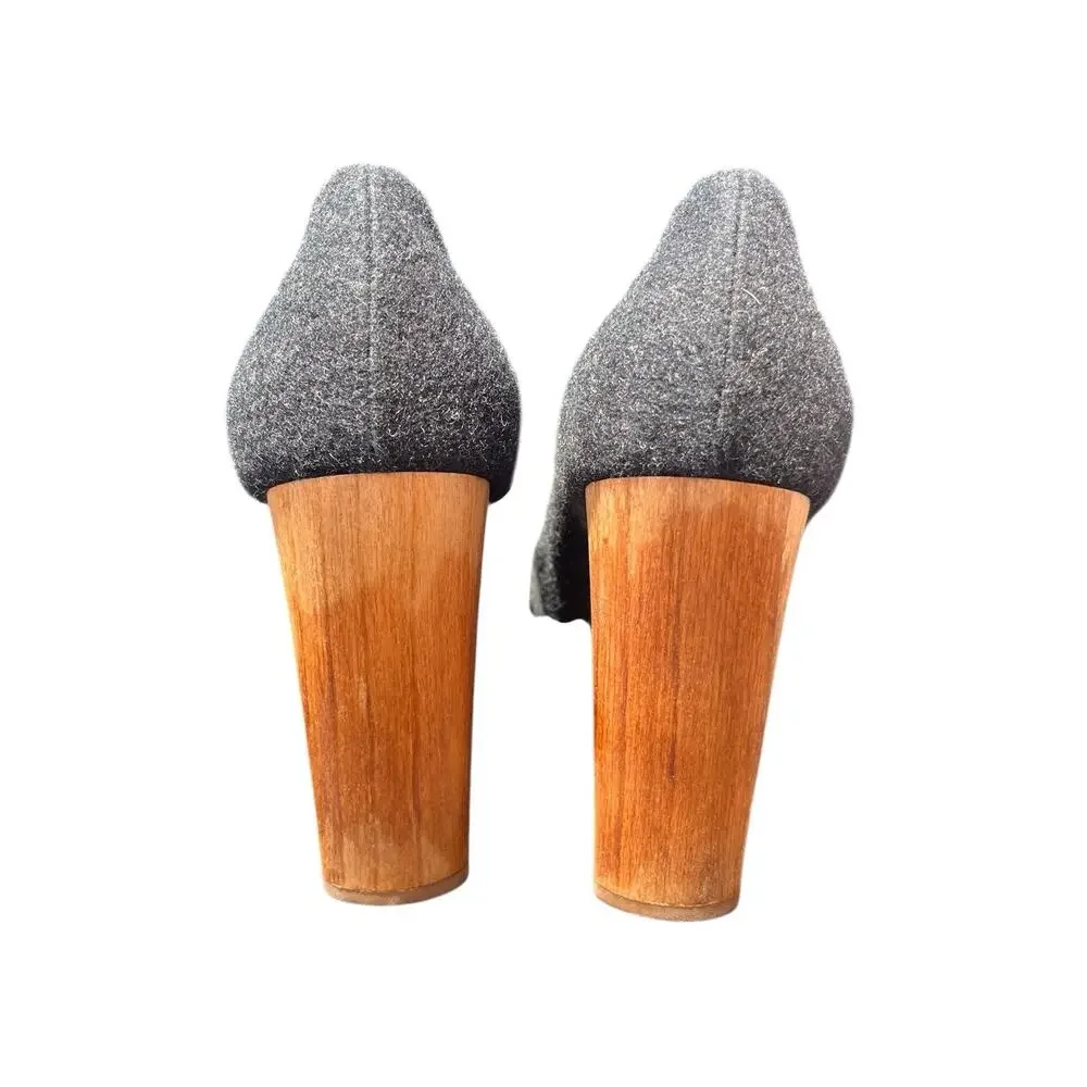 YSL Yves Saint Laurent Charlotte 105 Black Heel Pump Size 38 Size 7.5 8 - READ - Picture 4 of 10